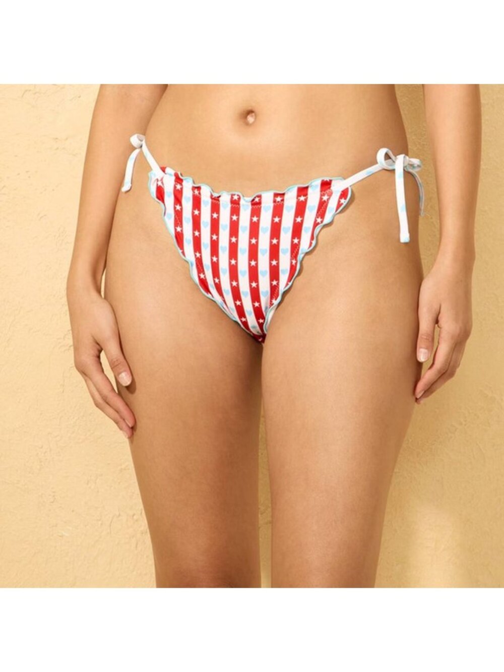 Wild Fable XXS (00) Red White Blue Patriotic Reversible Bikini Bottom Cheeky